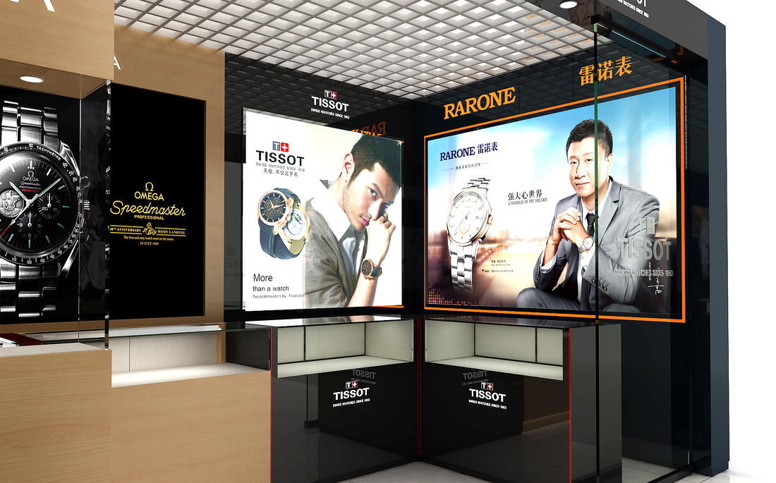 雷諾表專賣展柜設計裝修(圖2)