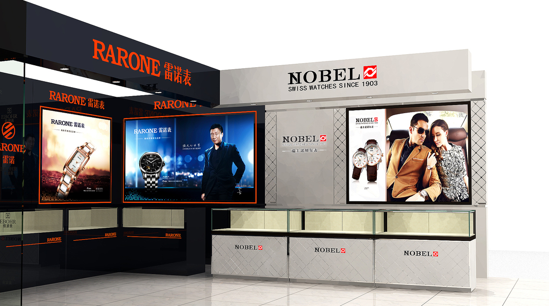雷諾表專賣展柜設計裝修(圖3)